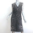 Yves Saint Laurent Dress Gray Leopard Print Silk Size 40 Sleeveless V-Neck