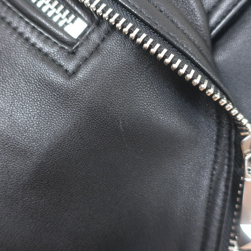 MICHAEL Michael Kors Leather Moto Vest Black Size Extra Small