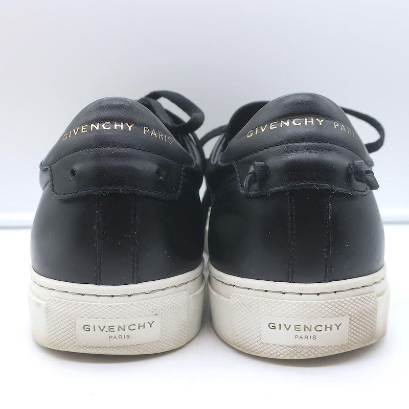Givenchy Urban Street Low Top Sneakers Black Leather Size 42.5