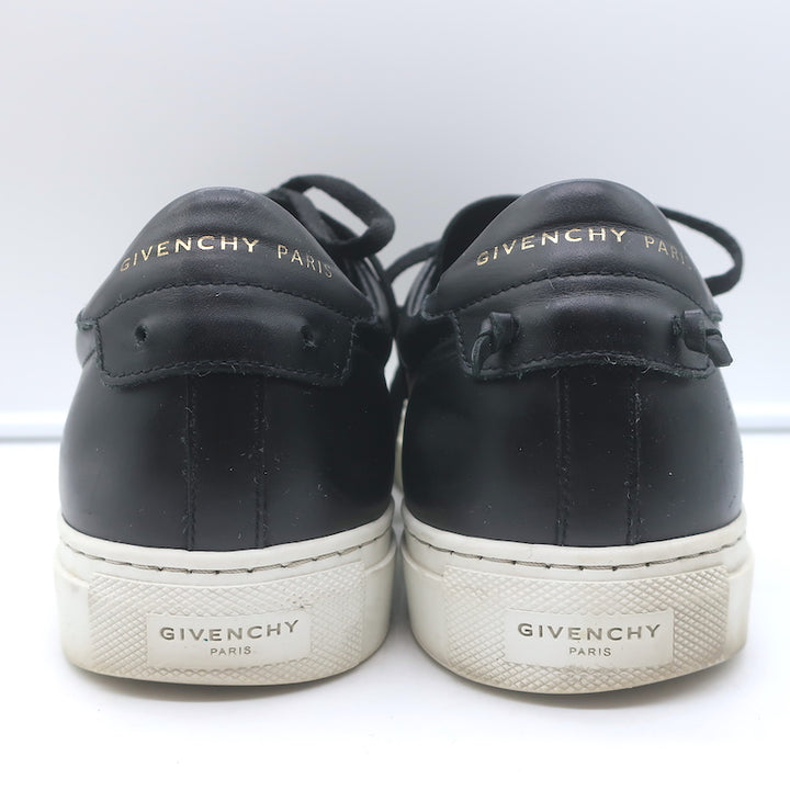 Givenchy Urban Street Low Top Sneakers Black Leather Size 42.5