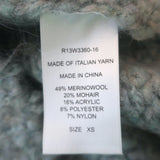 R13 Boucle Crewneck Sweater Light Blue Size Extra Small Oversize Pullover NEW