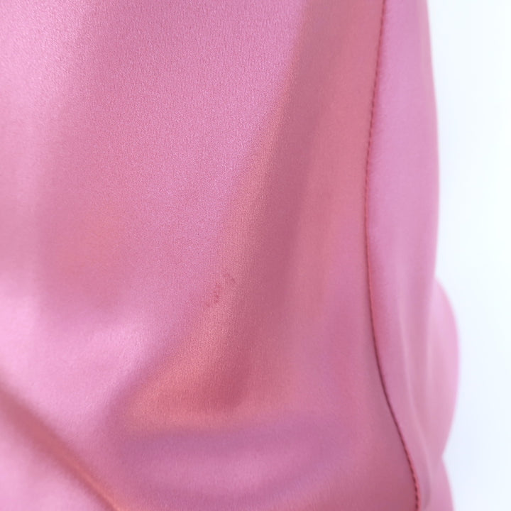 Fleur du Mal Cowl Neck Midi Slip Dress Rosette Silk Satin Size Extra Small