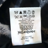 Yves Saint Laurent Dress Gray Leopard Print Silk Size 40 Sleeveless V-Neck