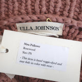 Ulla Johnson Niva Cable Knit Sweater Rosewood Pink Cotton Size Petite/Small NEW