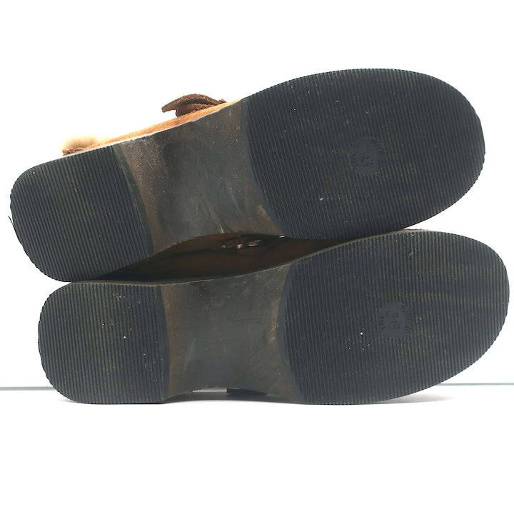 RE/DONE 70s Shearling Clogs Brown Suede Size 38