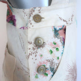Zimmermann Jude Floral Print Overalls Cream Linen Size 1
