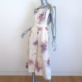 Zimmermann Jude Floral Print Overalls Cream Linen Size 1