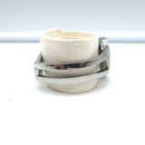 Movado Amorosa Black Dial Watch Stainless Steel