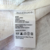 Zimmermann Jude Floral Print Overalls Cream Linen Size 1