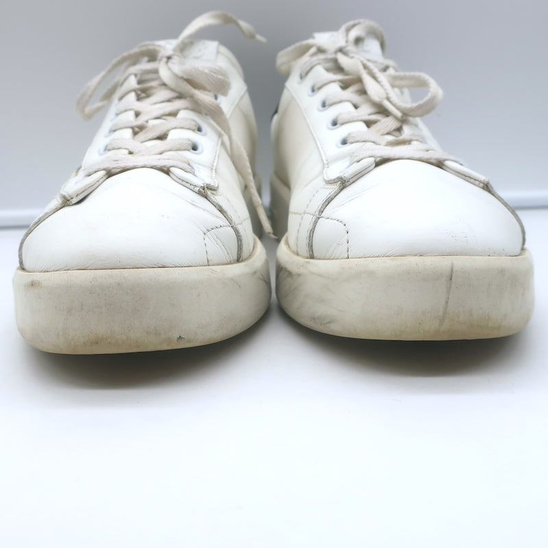 Golden Goose Purestar Low Top Sneakers White &amp; Black Leather Size 43