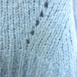 Isabel Marant Etoile Shields Pointelle Knit Sweater Blue Alpaca-Blend Size 36