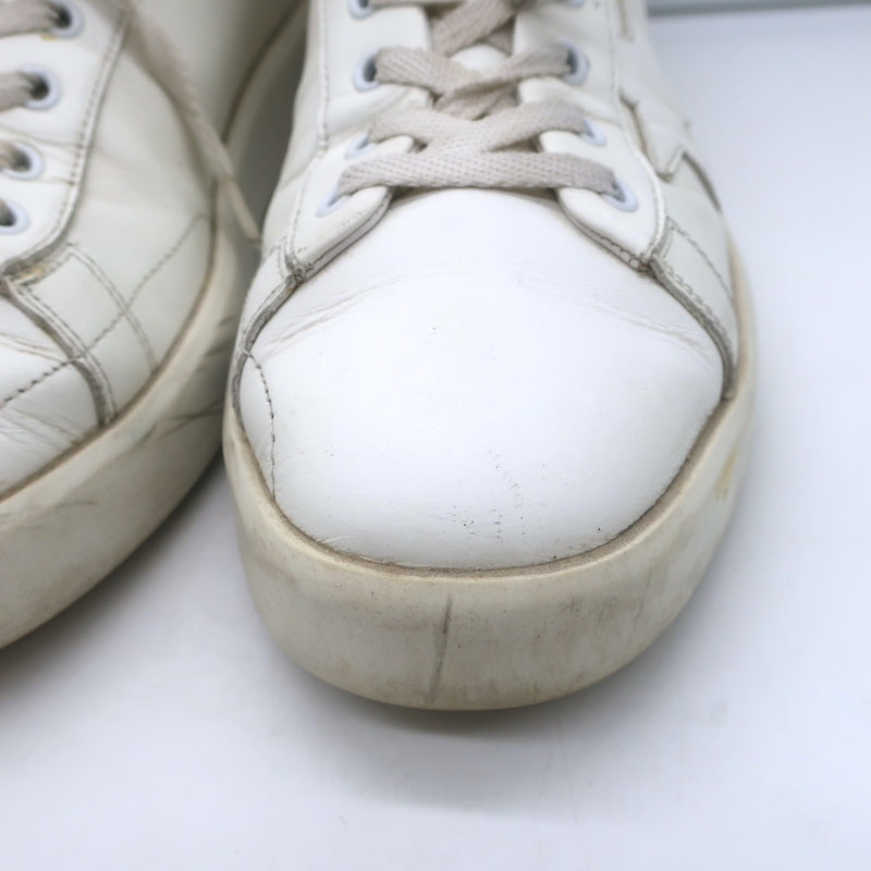 Golden Goose Purestar Low Top Sneakers White &amp; Black Leather Size 43