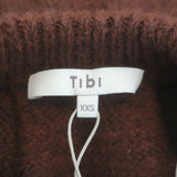 Tibi Soft Mohair Oversize Sweater Brown Size Extra Extra Small Crewneck Pullover