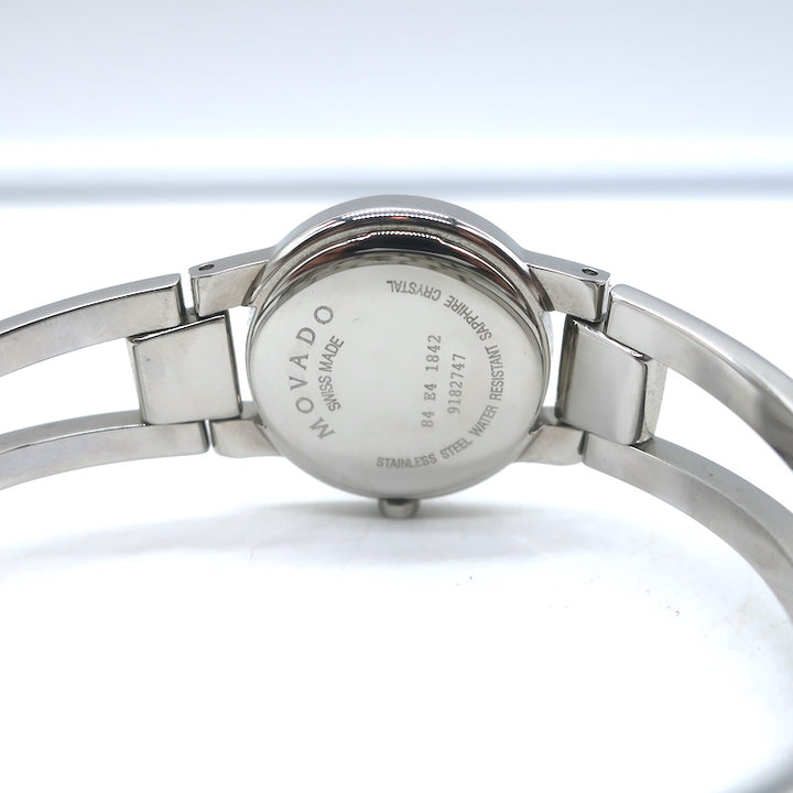 Movado Amorosa Black Dial Watch Stainless Steel