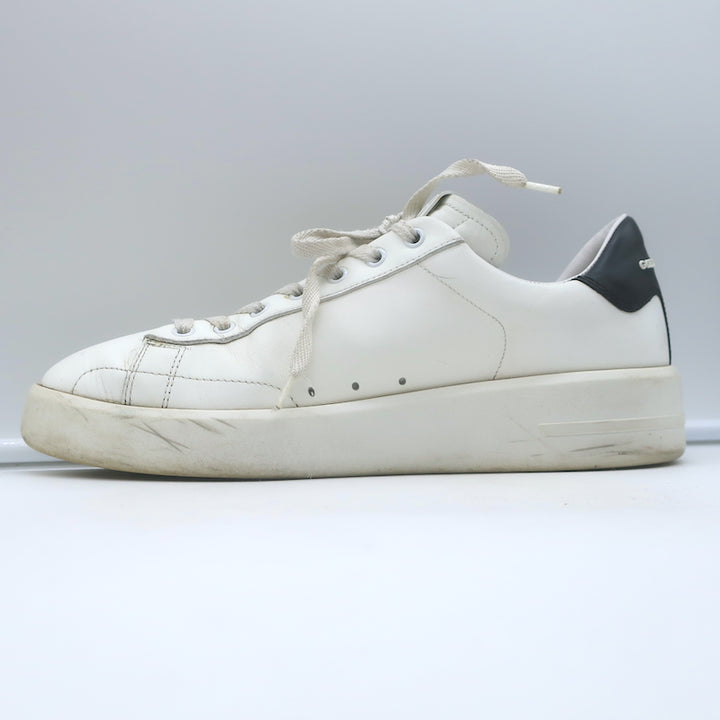 Golden Goose Purestar Low Top Sneakers White &amp; Black Leather Size 43