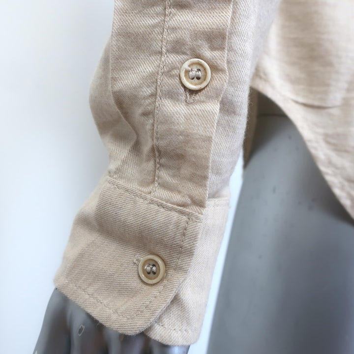 MOTHER The Cadet Button-Down Shirt Sahara Sand Cotton Size Extra Small NEW