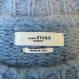 Isabel Marant Etoile Shields Pointelle Knit Sweater Blue Alpaca-Blend Size 36