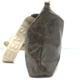 Isabel Marant Nessah Logo-Strap Crossbody Bag Olive Brown Leather