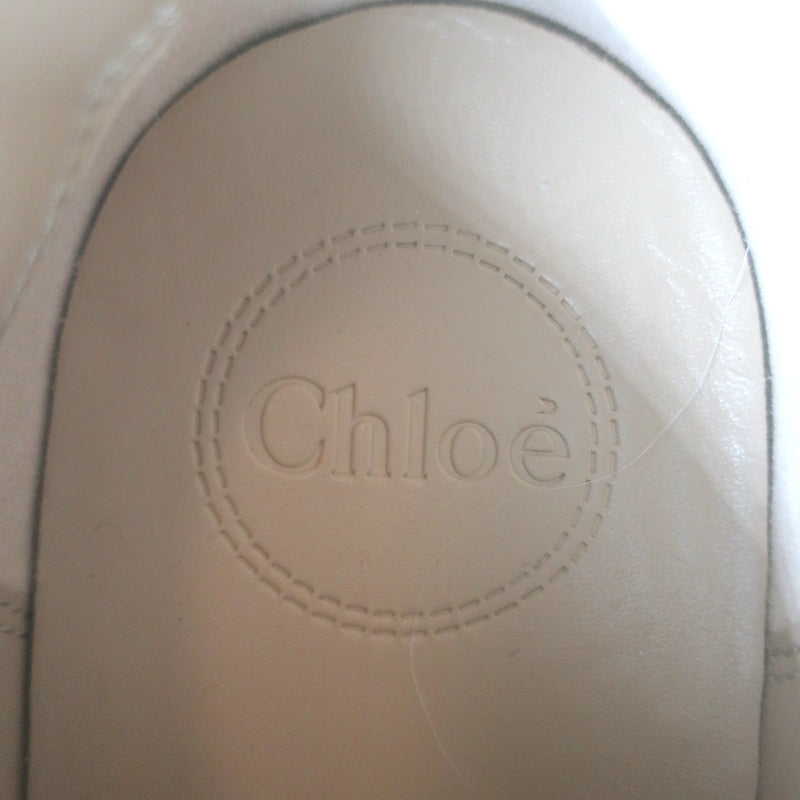 See by Chloe Lauren Low Top Sneakers White Leather &amp; Brown Suede Size 39