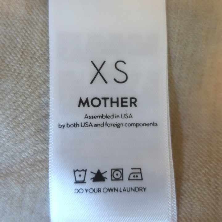 MOTHER The Cadet Button-Down Shirt Sahara Sand Cotton Size Extra Small NEW