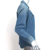 THE GREAT Harbor Denim Shirt Blue Size 2 Long Sleeve Top