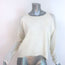 Helmut Lang Plush Mixed Knit Sweater Ivory Wool Size Petite