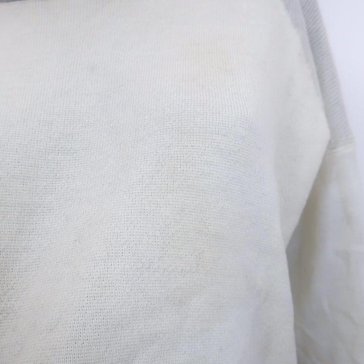 Helmut Lang Plush Mixed Knit Sweater Ivory Wool Size Petite