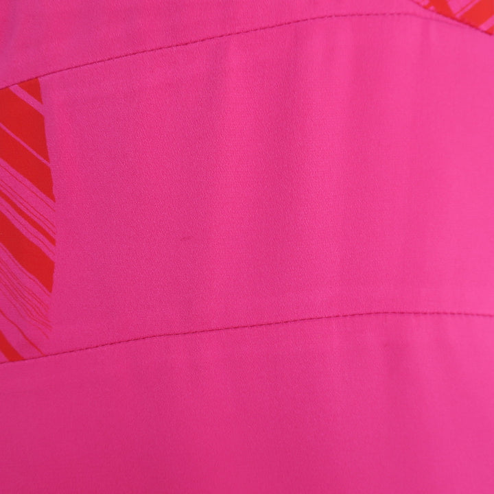 Christian Lacroix One Shoulder Side-Tie Dress Fuchsia Silk Size 40