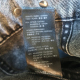 Balenciaga Paris Flag Embroidered Denim Jacket Gray Cotton Size 36 Unisex