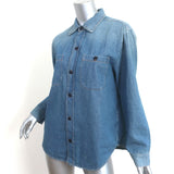 THE GREAT Harbor Denim Shirt Blue Size 2 Long Sleeve Top
