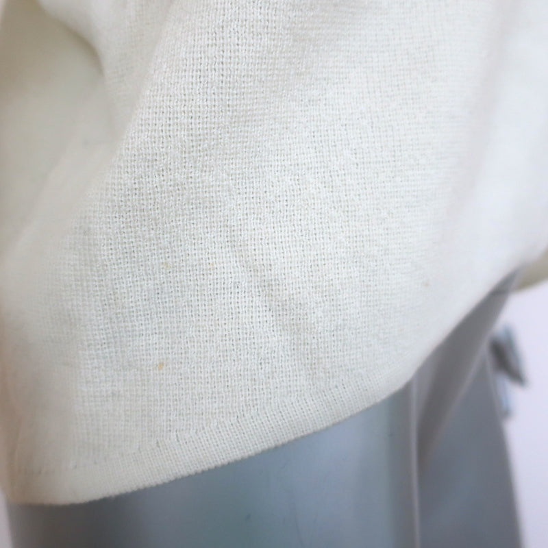 Helmut Lang Plush Mixed Knit Sweater Ivory Wool Size Petite