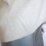 Helmut Lang Plush Mixed Knit Sweater Ivory Wool Size Petite