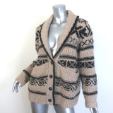XIRENA Vail Fair Isle Cardigan Oatmeal Alpaca-Blend Size Small