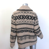 XIRENA Vail Fair Isle Cardigan Oatmeal Alpaca-Blend Size Small