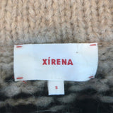 XIRENA Vail Fair Isle Cardigan Oatmeal Alpaca-Blend Size Small