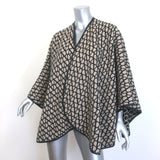 Valentino Toile Iconographe Cape Beige/Black Cashmere-Blend One Size