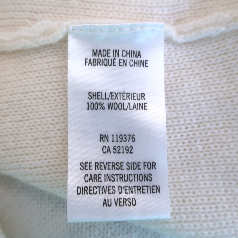 Helmut Lang Plush Mixed Knit Sweater Ivory Wool Size Petite