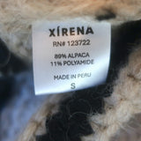 XIRENA Vail Fair Isle Cardigan Oatmeal Alpaca-Blend Size Small