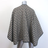 Valentino Toile Iconographe Cape Beige/Black Cashmere-Blend One Size