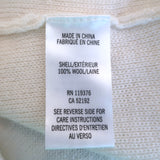 Helmut Lang Plush Mixed Knit Sweater Ivory Wool Size Petite