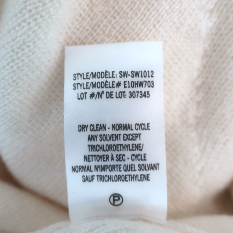 Helmut Lang Plush Mixed Knit Sweater Ivory Wool Size Petite