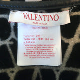 Valentino Toile Iconographe Cape Beige/Black Cashmere-Blend One Size