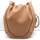 Ulla Johnson Hilma Drawstring Bucket Bag Beige Leather Medium Crossbody NEW