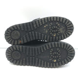 Chanel Platform High Top Sneakers Black Leather Size 38