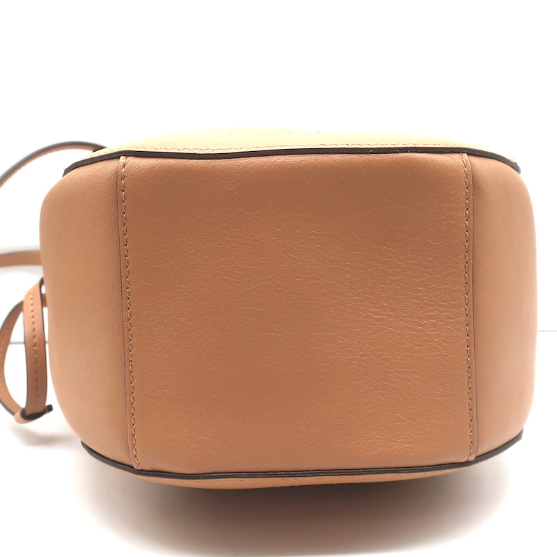 Ulla Johnson Hilma Drawstring Bucket Bag Beige Leather Medium Crossbody NEW