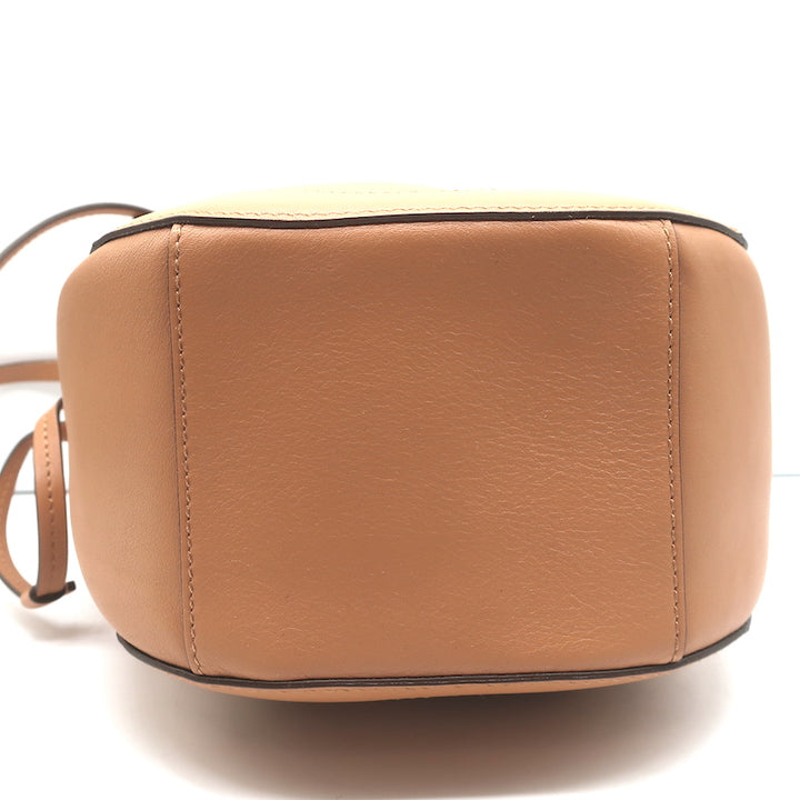 Ulla Johnson Hilma Drawstring Bucket Bag Beige Leather Medium Crossbody NEW