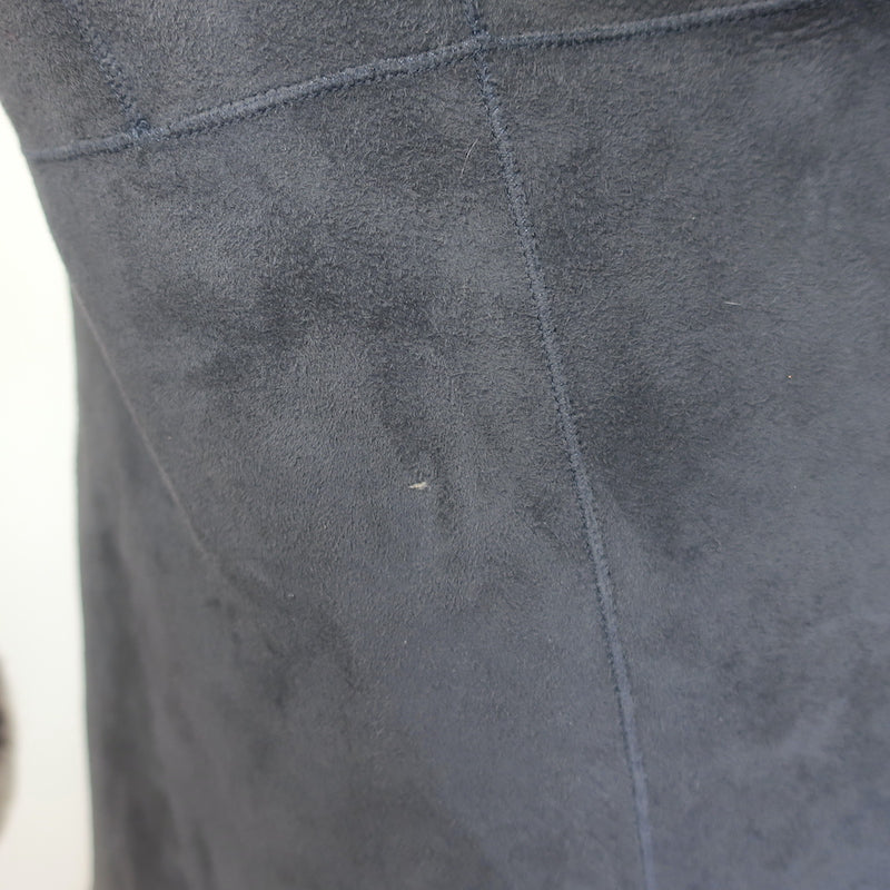 Authentic Charles Chang-Lima shearling jacket in dark gray and brown — luxury pre-owned women&