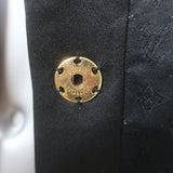 Louis Vuitton Monogram Satin Coat Black Silk-Blend Size 38