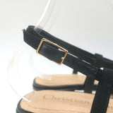 Christian Dior Ballet Slingback Pumps Black Quilted Cannage Leather Size 37