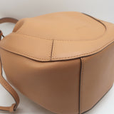 Ulla Johnson Hilma Drawstring Bucket Bag Beige Leather Medium Crossbody NEW